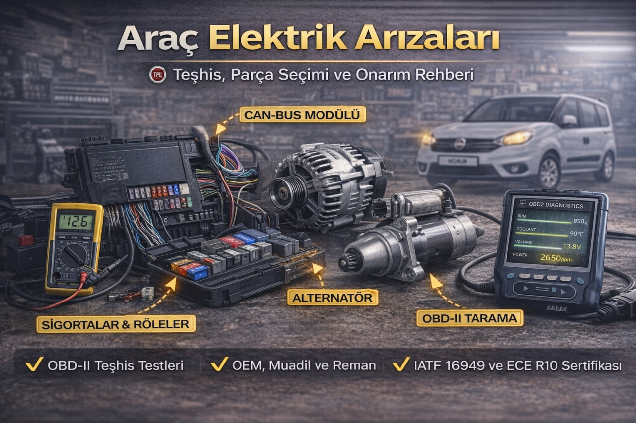 Araç Elektrik Arızları: Teşhis, Parça Seçimi ve Onarım Rehberi