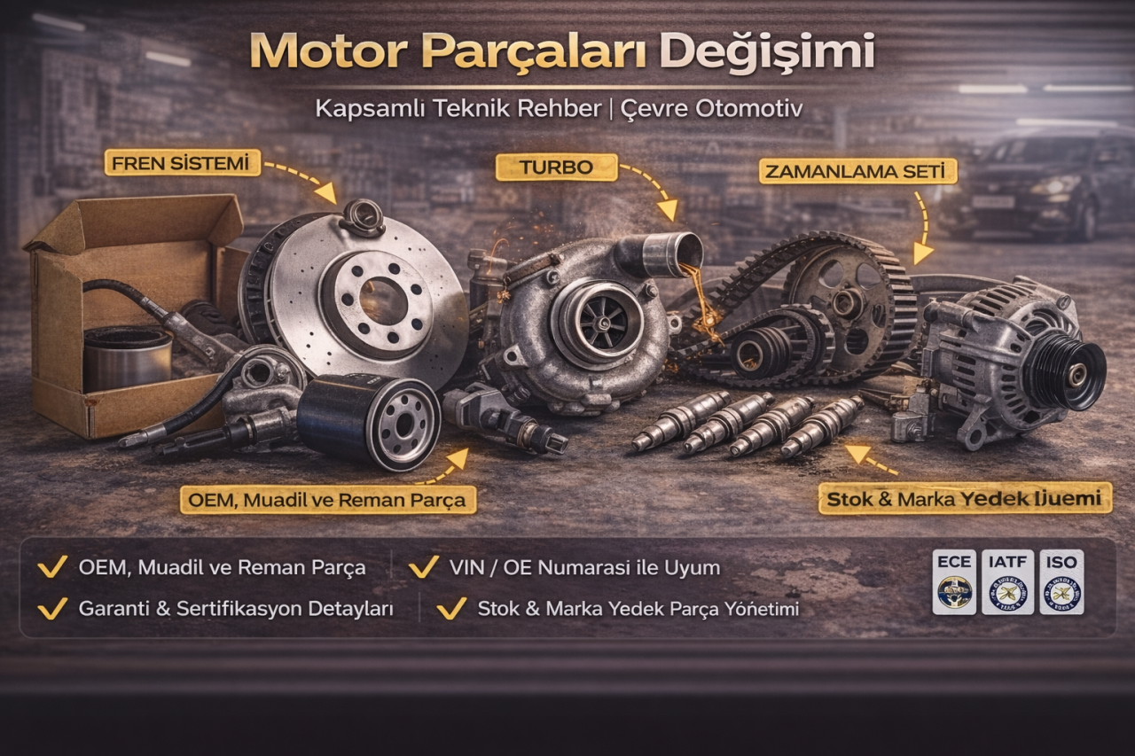 Motor Parçaları Değişimi - Kapsamlı Teknik Rehber | Çevre Otomotiv