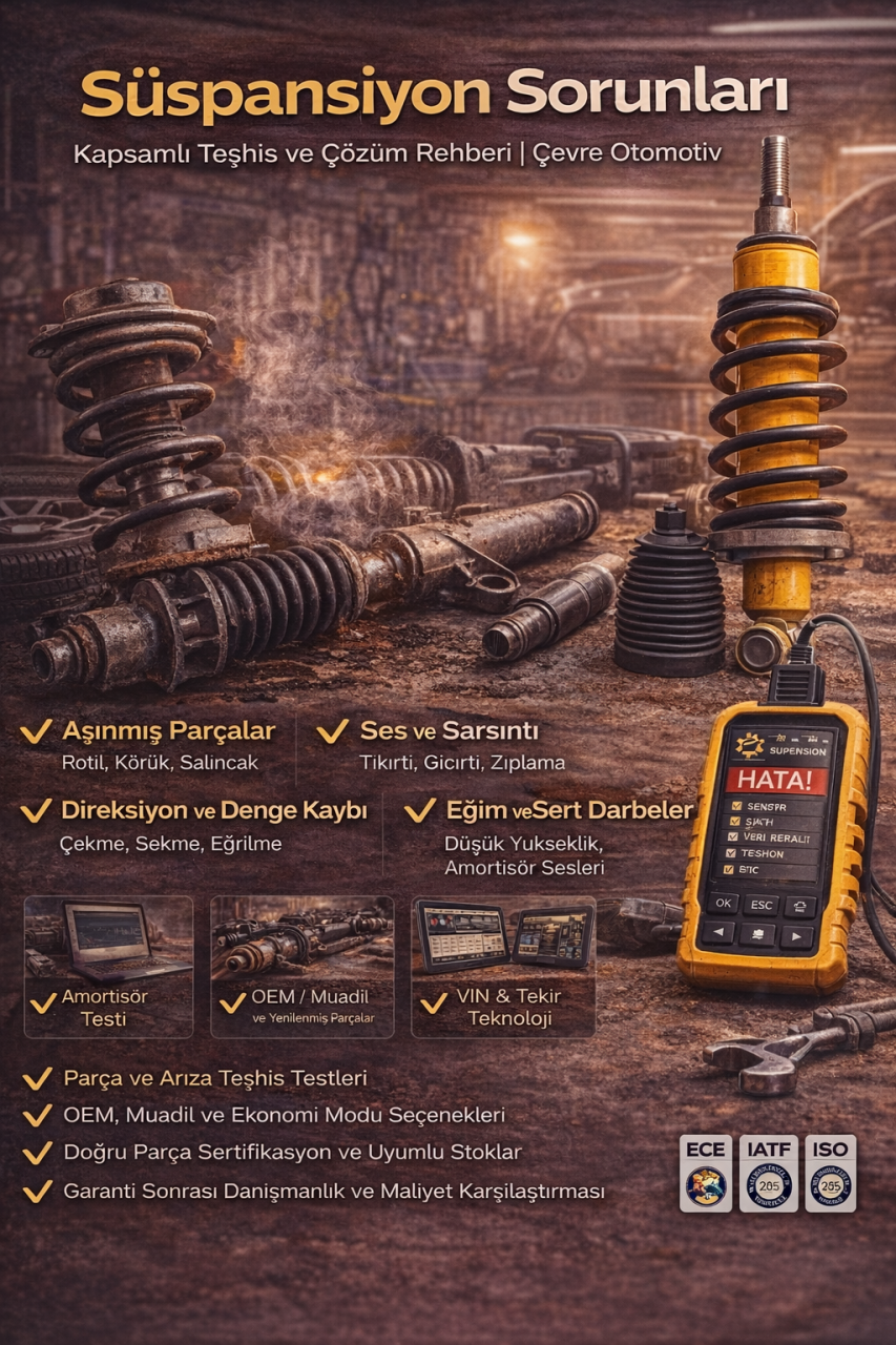 Süspansiyon Sorunları - Kapsamlı Teşhis ve Çözüm Rehberi | Çevre Otomotiv