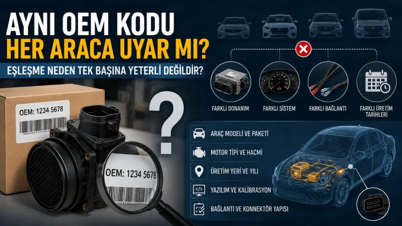 Aynı OEM Kodu Her Araca Uyar mı? Eşleşme Neden Tek Başına Yeterli Değildir?