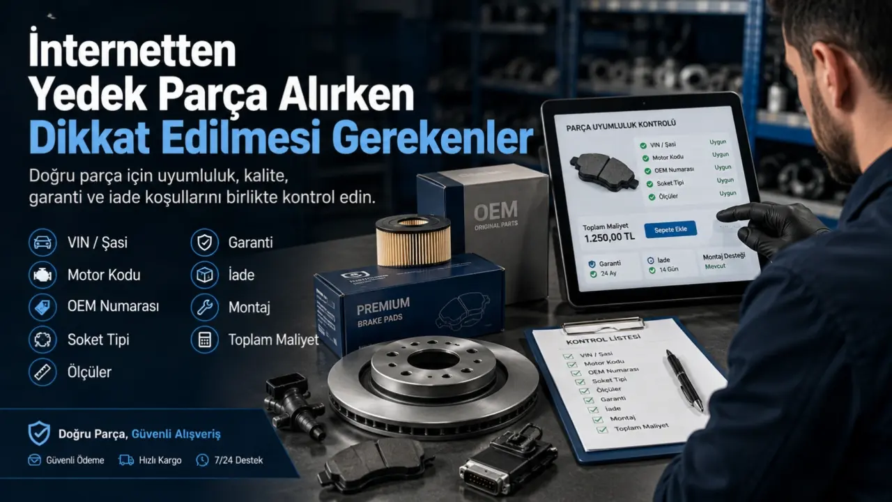 İnternetten Yedek Parça Alırken Dikkat Edilmesi Gerekenler: Kontrol Edilecek 10 Bilgi