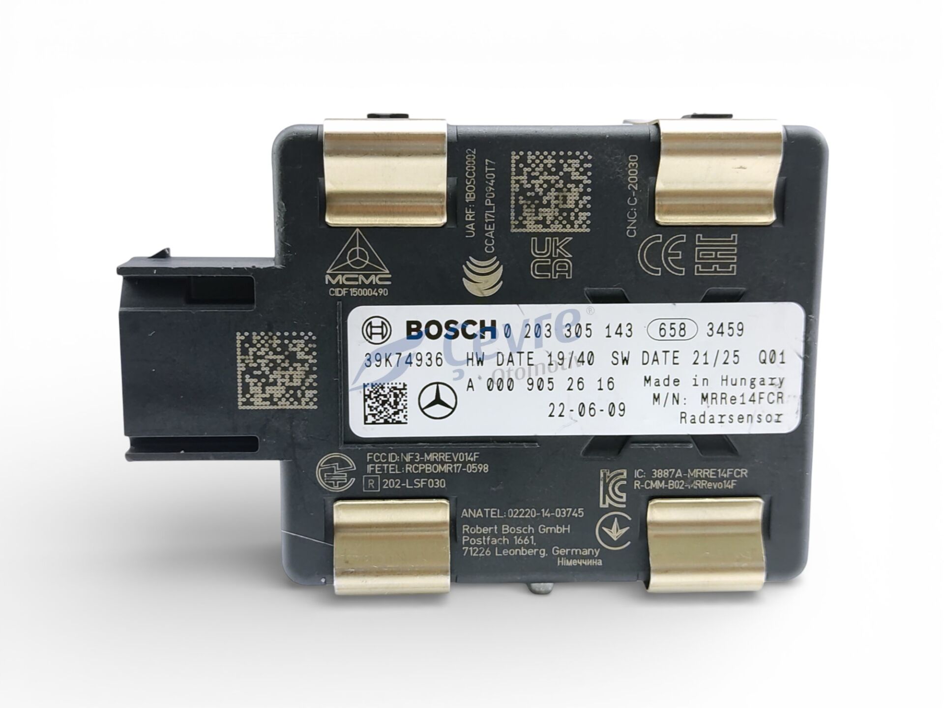 Mercedes Radar Sensörü Mercedes Benz C Class - A0009052616 - Bosch 0 203 305 143 - A 000 905 26 16 - A0009053011 - A0009056613 - A0009057011 - A0009058913 - A000905891305
