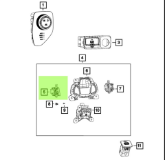 Jeep Renegade Start Stop Tuşu Açma Kapama Düğmesi - 735604042 - 07356040420 - 5VL92LXHAA - TRW TW5CZ