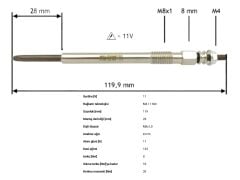 Focus 1.6 TDCi Kızdırma Bujisi Ford Isıtma Bujisi Citroen C3 C4 C5 Peugeot 307 407 Volvo S40 - 2S6Q-6M090-AA - 1148105- 5960.E9 - 9637469980 - BERU GN047 - 0100276004