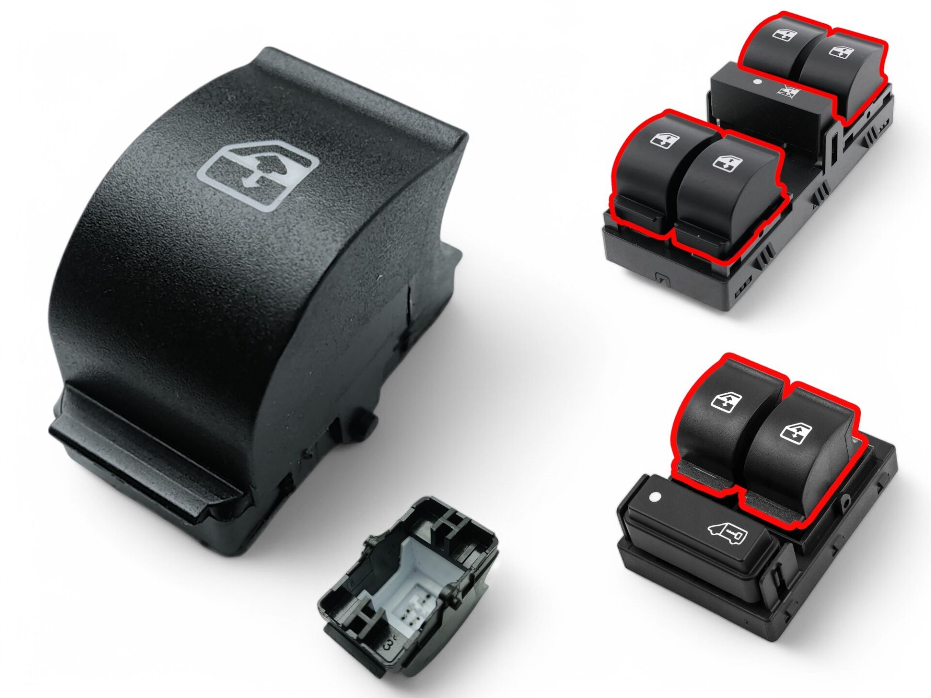 Fiat Cam Açma Düğmesi Tuşu - Fiat Egea Linea Ducato Doblo Fiorino Punto Peugeot Boxer Bipper Citroen Jumper Nemo Opel Movano 735421717