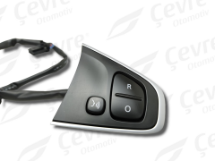 Clio 4 Direksiyon Kontrol Tuşları Krom Çerçeve - Renault 255507641R