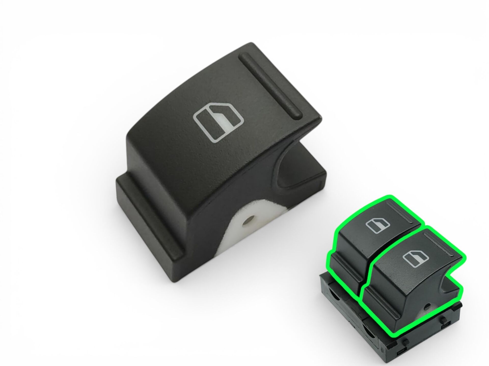 Polo Sol Cam Açma Düğmesi Tekli Tuş Volkswagen Transporter Caddy Scirocco Amarok Touran Seat İbiza Altea - 1K3959857C - 1K3 959 857 C