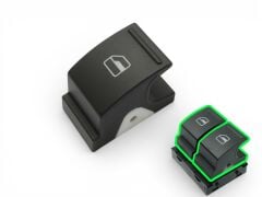 Polo Sol Cam Açma Düğmesi Tekli Tuş Volkswagen Transporter Caddy Scirocco Amarok Touran Seat İbiza Altea - 1K3959857C - 1K3 959 857 C