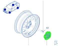 Duster Jant Göbeği Kapağı Dacia Jant Bijon Kapağı - 403153753R