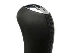 Fluence 5 İleri Siyah Deri Vites Topuzu Parlak Kapak Nikelajlı - Renault Megane 3 Laguna 3 - 328650046R - 328650022R