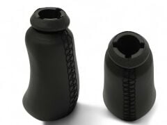 Fluence 5 İleri Siyah Deri Vites Topuzu Parlak Kapak Nikelajlı - Renault Megane 3 Laguna 3 - 328650046R - 328650022R