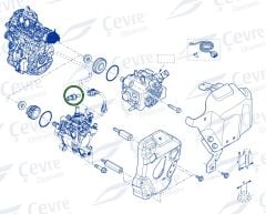 Master 2.3 dCi Mazot Pompa Müşürü Yakıt Basınç Sensörü Renault Master 4 Opel Movano - 166392934R - 81HCP06-01