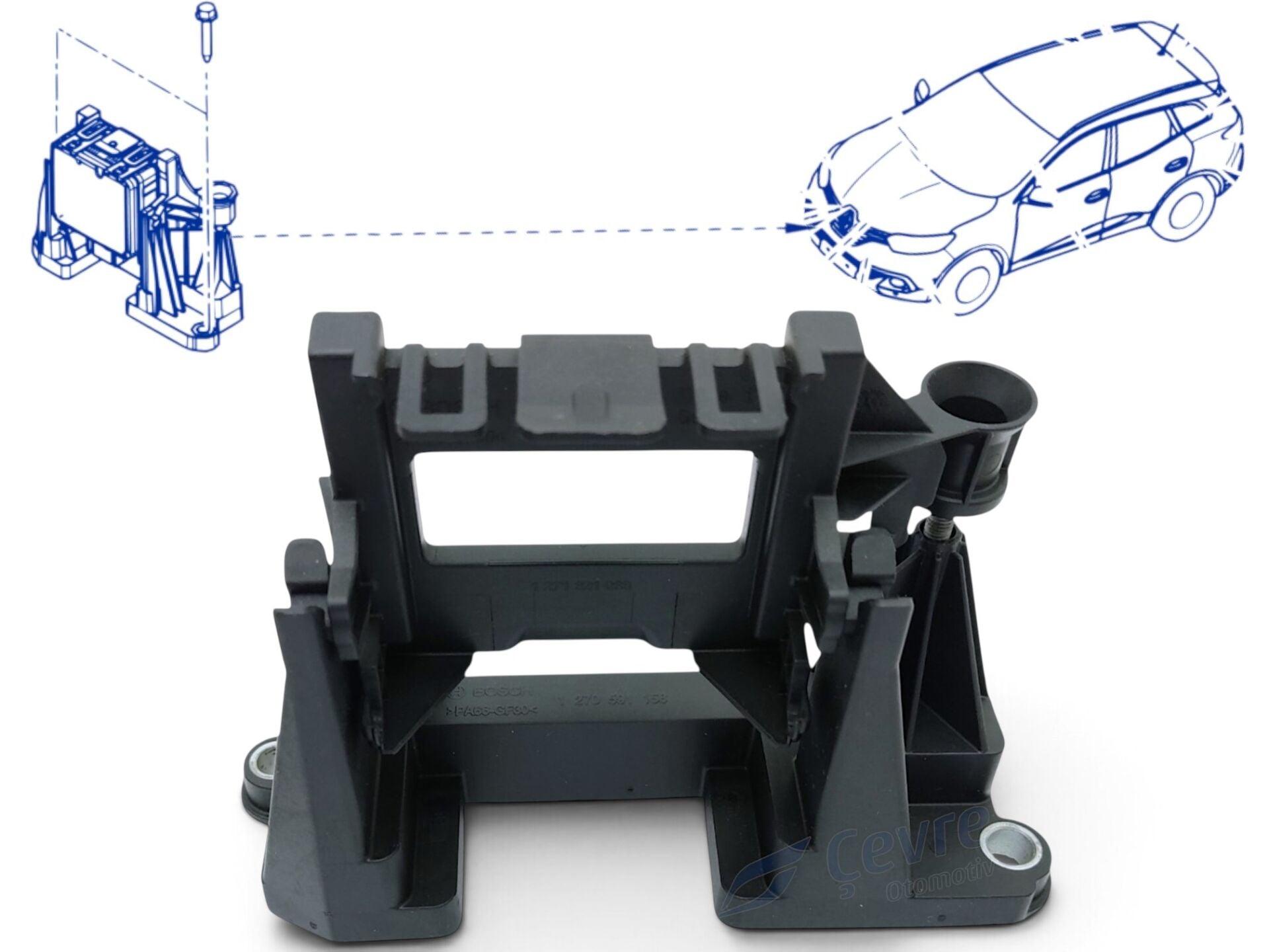 Renault Kadjar Radar Beyni Tutucu Braketi Ön Tampon Nissan Qashqai - 1271321063 - 284384126R - 1271321063
