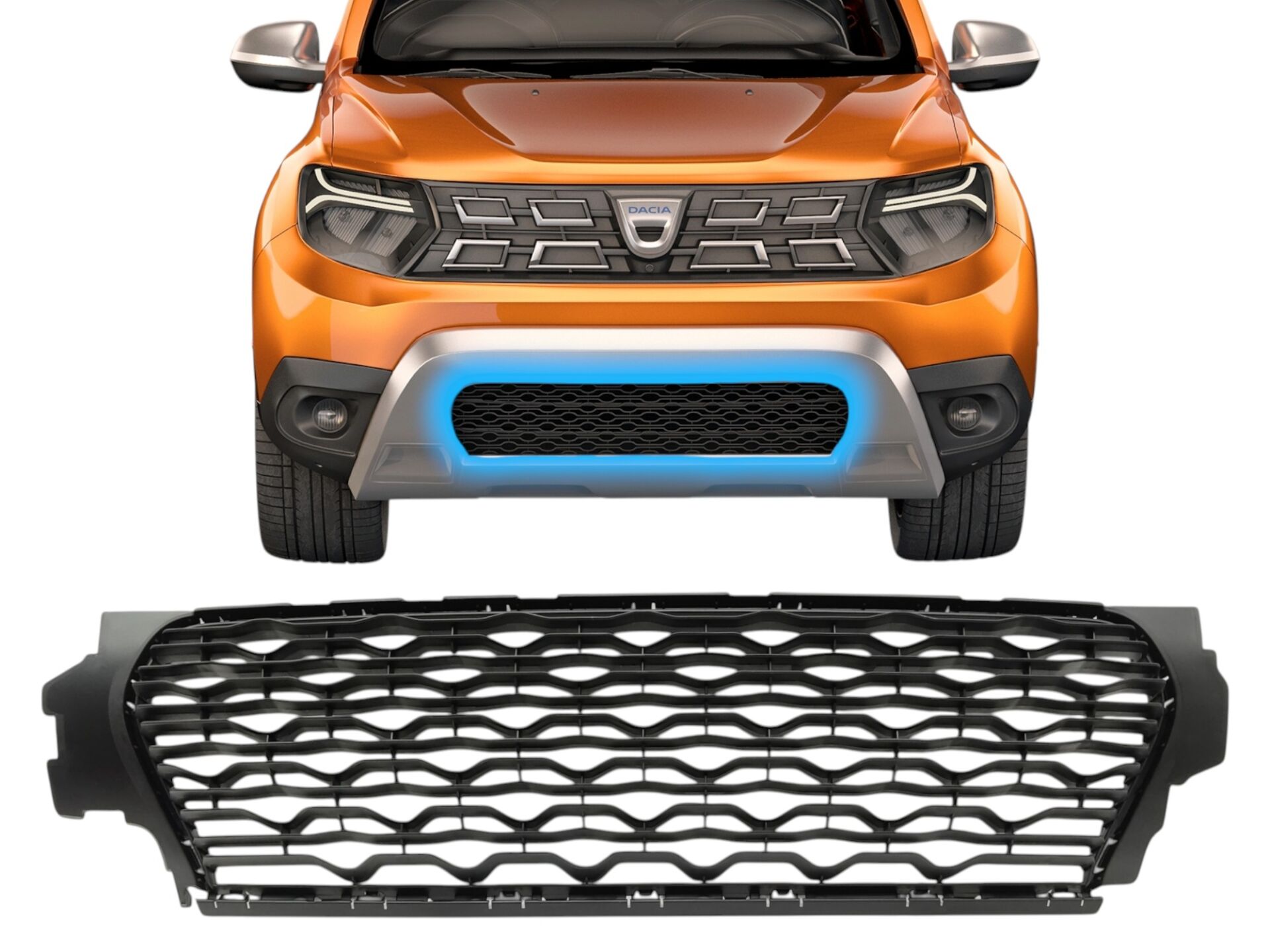 Duster 2 Ön Tampon Orta Izgara - Dacia 622545490R