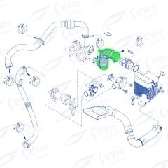 Clio 3 Turbo Borusu Hava Filtre Çıkış Borusu Megane Modus Renault 1.5 dCi Nissan Note - 8200500383