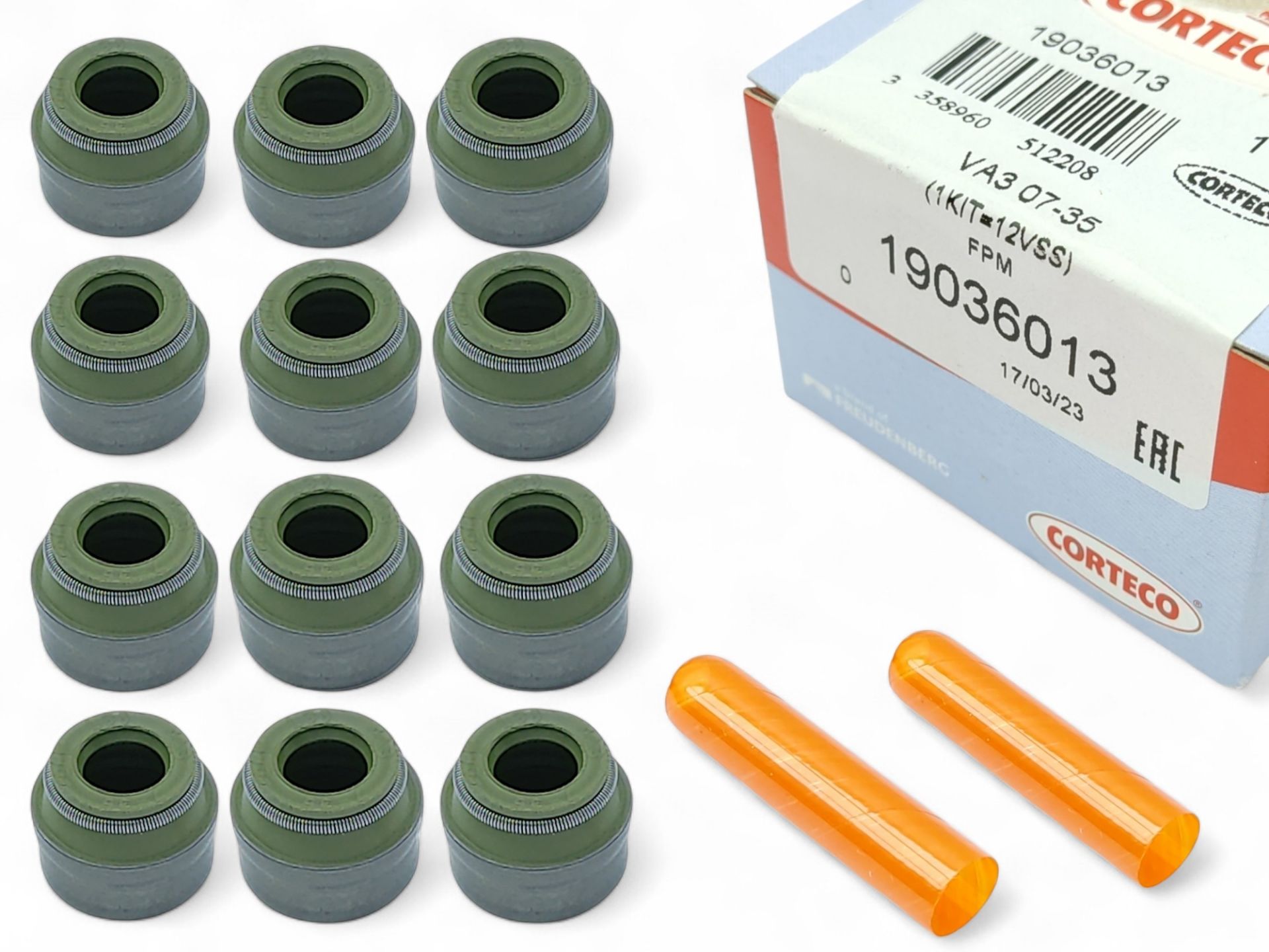 Subap Lastiği Takımı 12 Adet ( 7 x 9,8 x 13,2 x 10 ) Renault Fiat Citroen Peugeot - 96020124 - 095628 - 7700736465 - 46440885