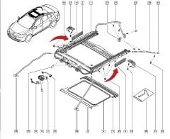 Fluence Sunroof Yan Fitil Açılır Tavan Fitili - 7914231700